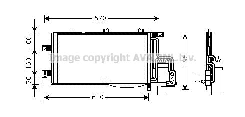 AVA QUALITY COOLING Конденсатор, кондиционер OLA5370D